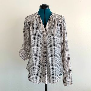 41 Hawthorn Ackley Houndstooth Print Blouse